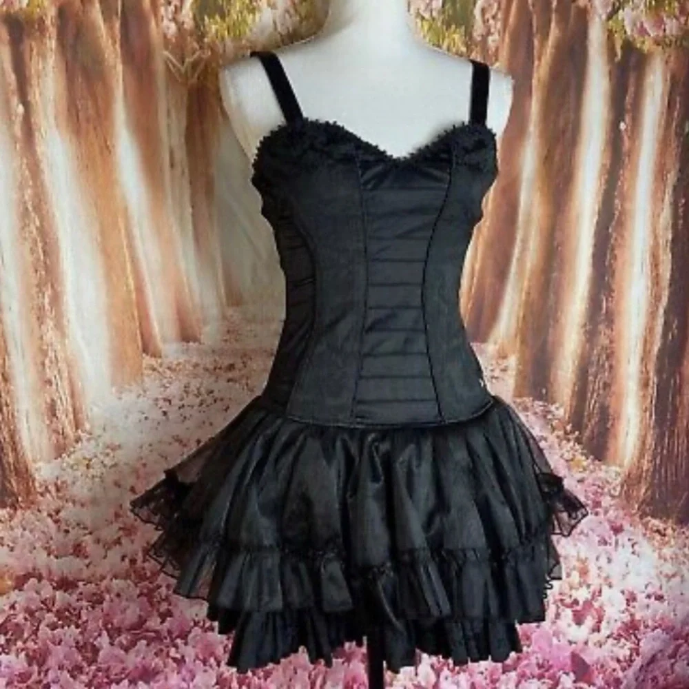 Tripp Nyc Brocade tutu Goth Ballerina Dress - Picture 5 of 16